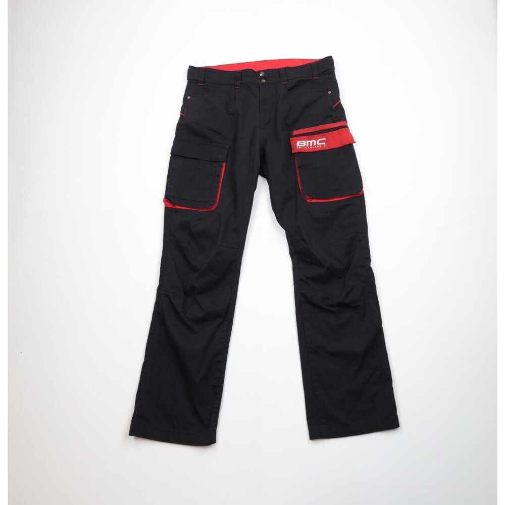 Vintage 90s BMC Switzerland Bicycles Mens Medium Spell Out Wide Leg Cargo Pants